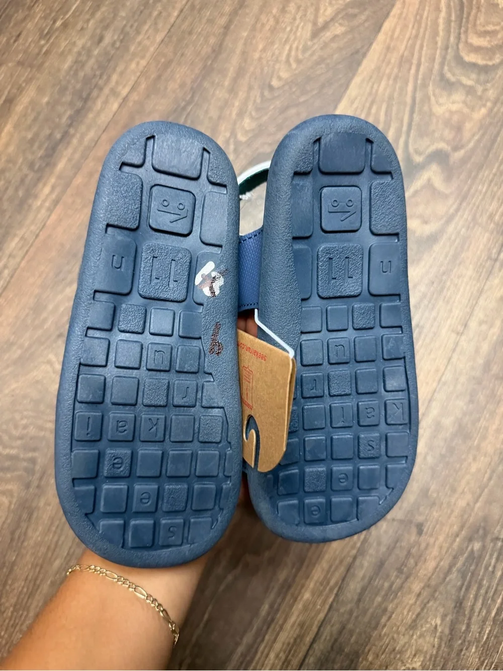 See Kai Run Boys Navy and Light Blue Double-Strap Sandals